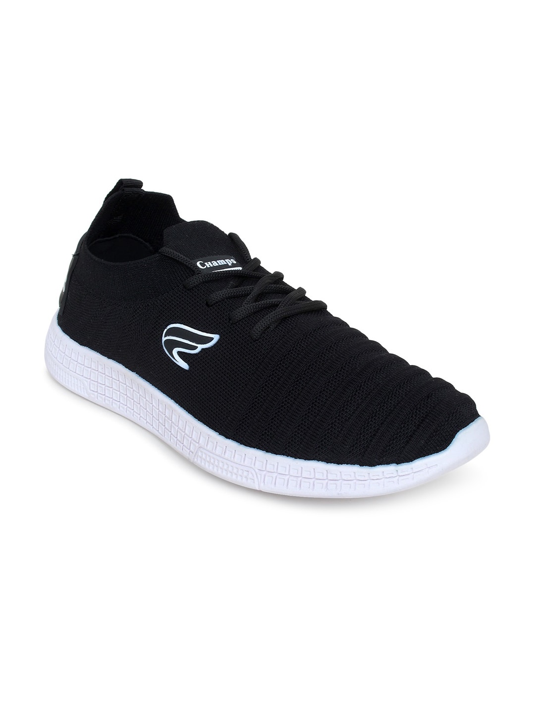 

Champs Men Woven Design Sneakers, Black