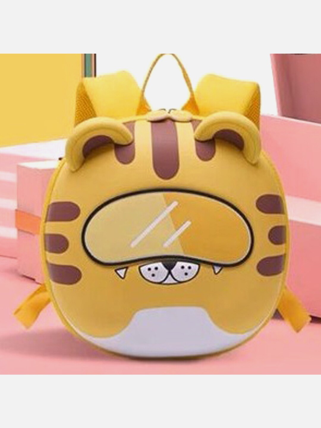 

Little Surprise Box LLP Kids Graphic Contrast Detail Aviators Style Backpack, Yellow