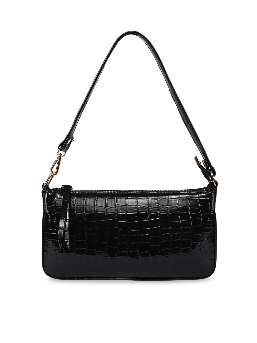 

LEKHX Textured Structured Handheld Bag, Black