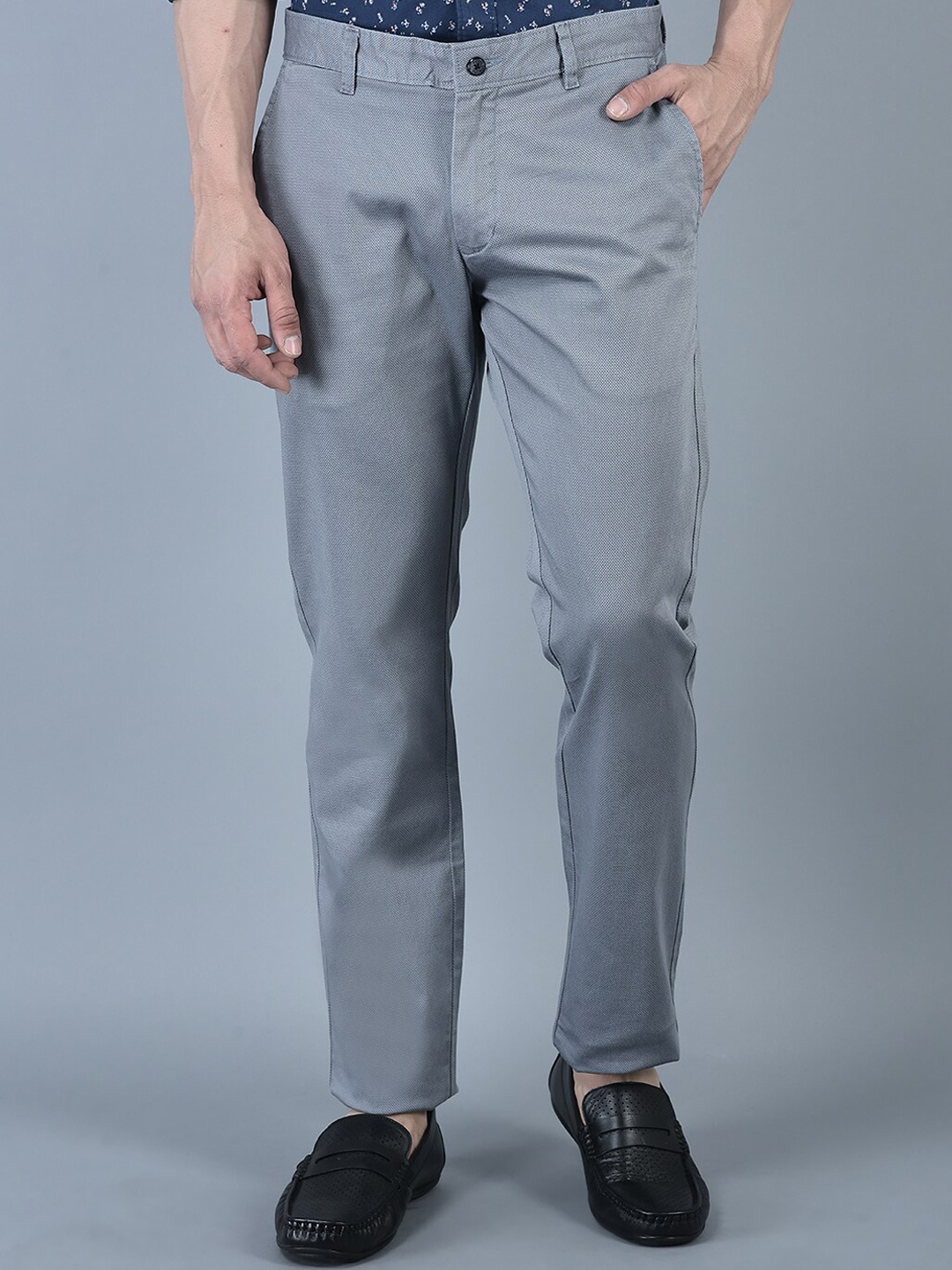 

CANOE Men Smart Easy Wash Chinos Trousers, Grey