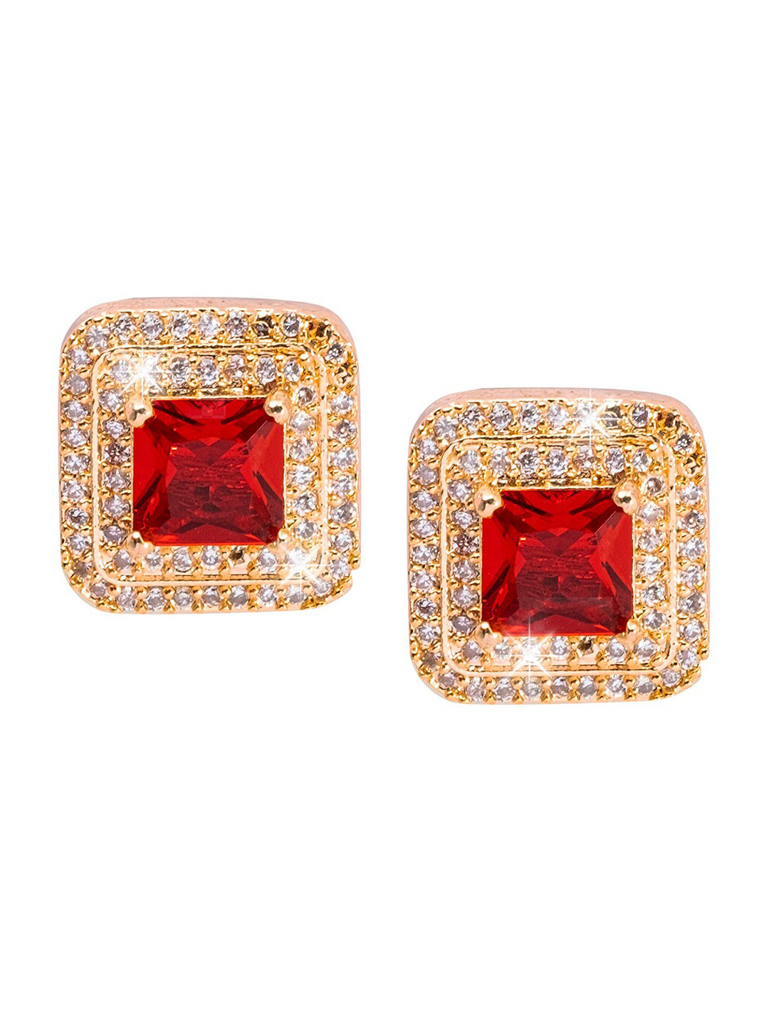 

Shining Jewel - By Shivansh Rose Gold Plated Contemporary Stud Earrings