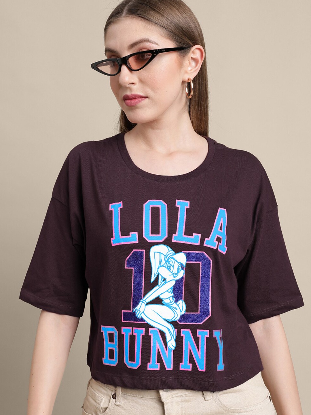 

Free Authority Looney Tunes Printed T-shirt, Brown