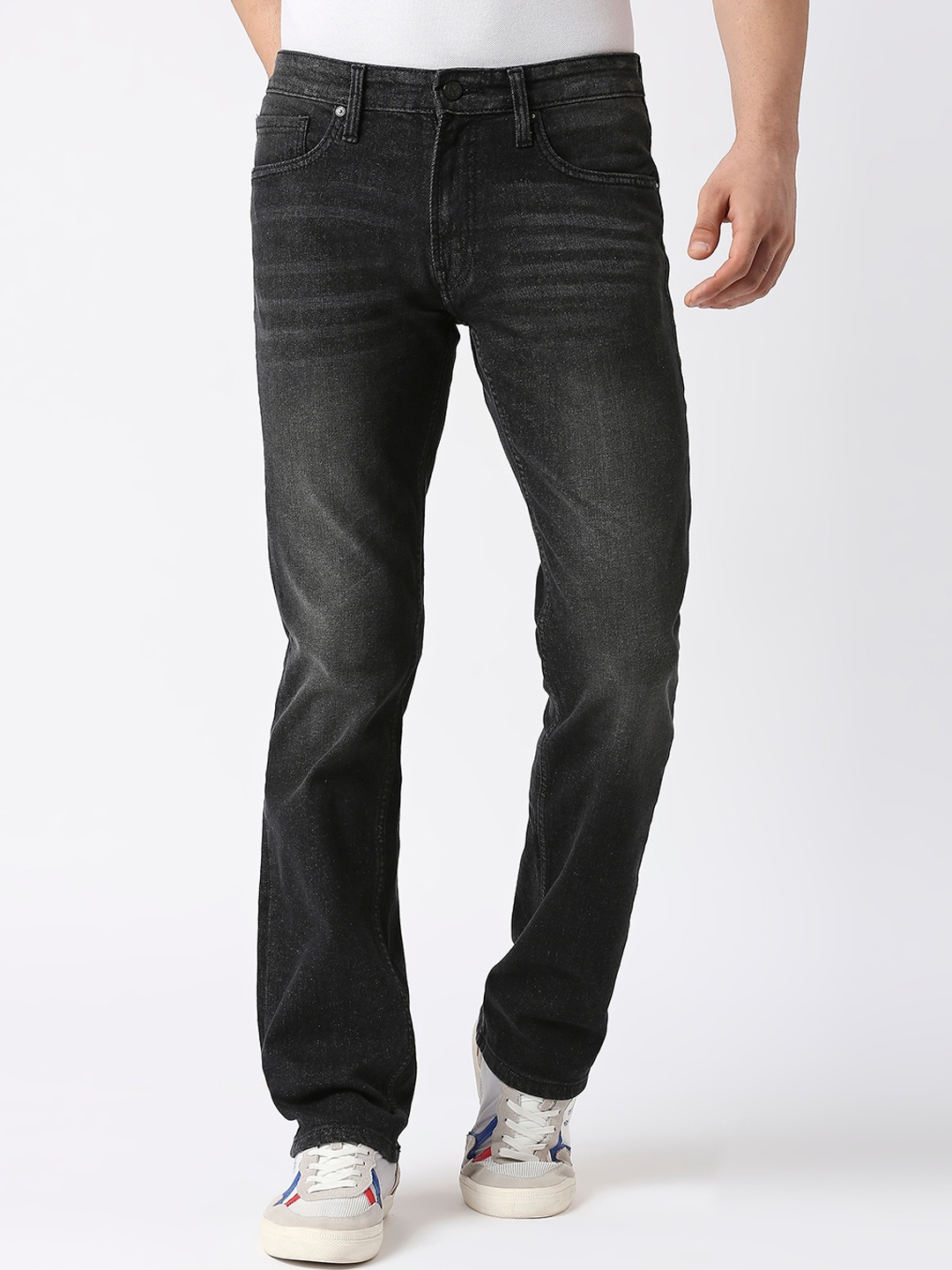 Pepe Jeans Men Holborne Regular Fit Light Fade Jeans, Black