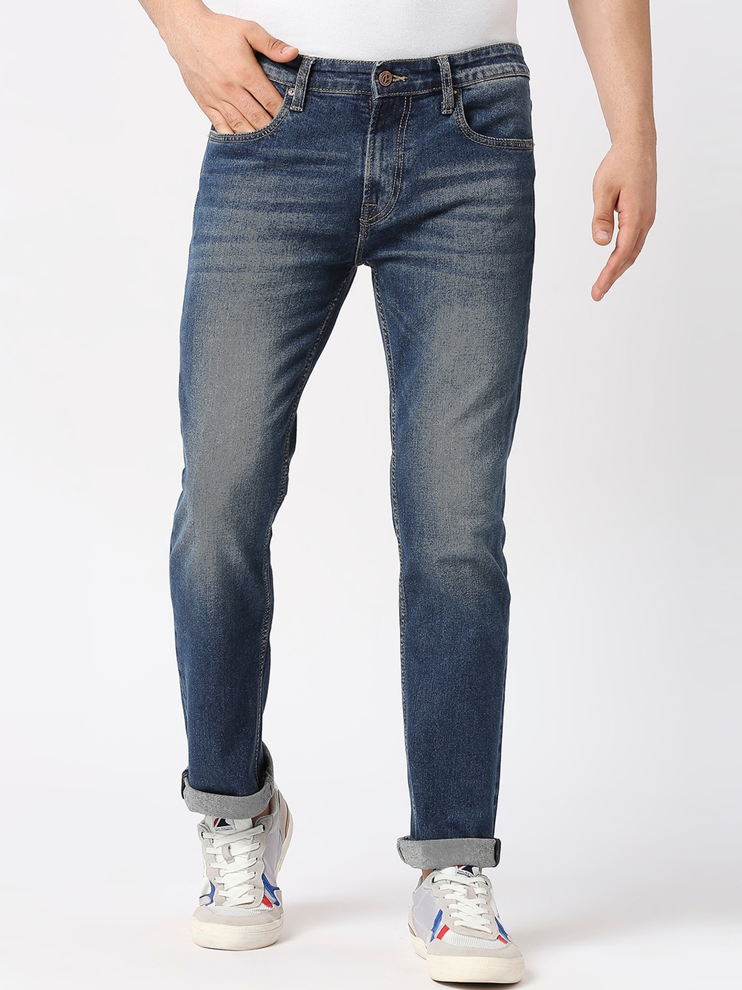 

Pepe Jeans Men Straight Fit Heavy Fade Jeans, Blue