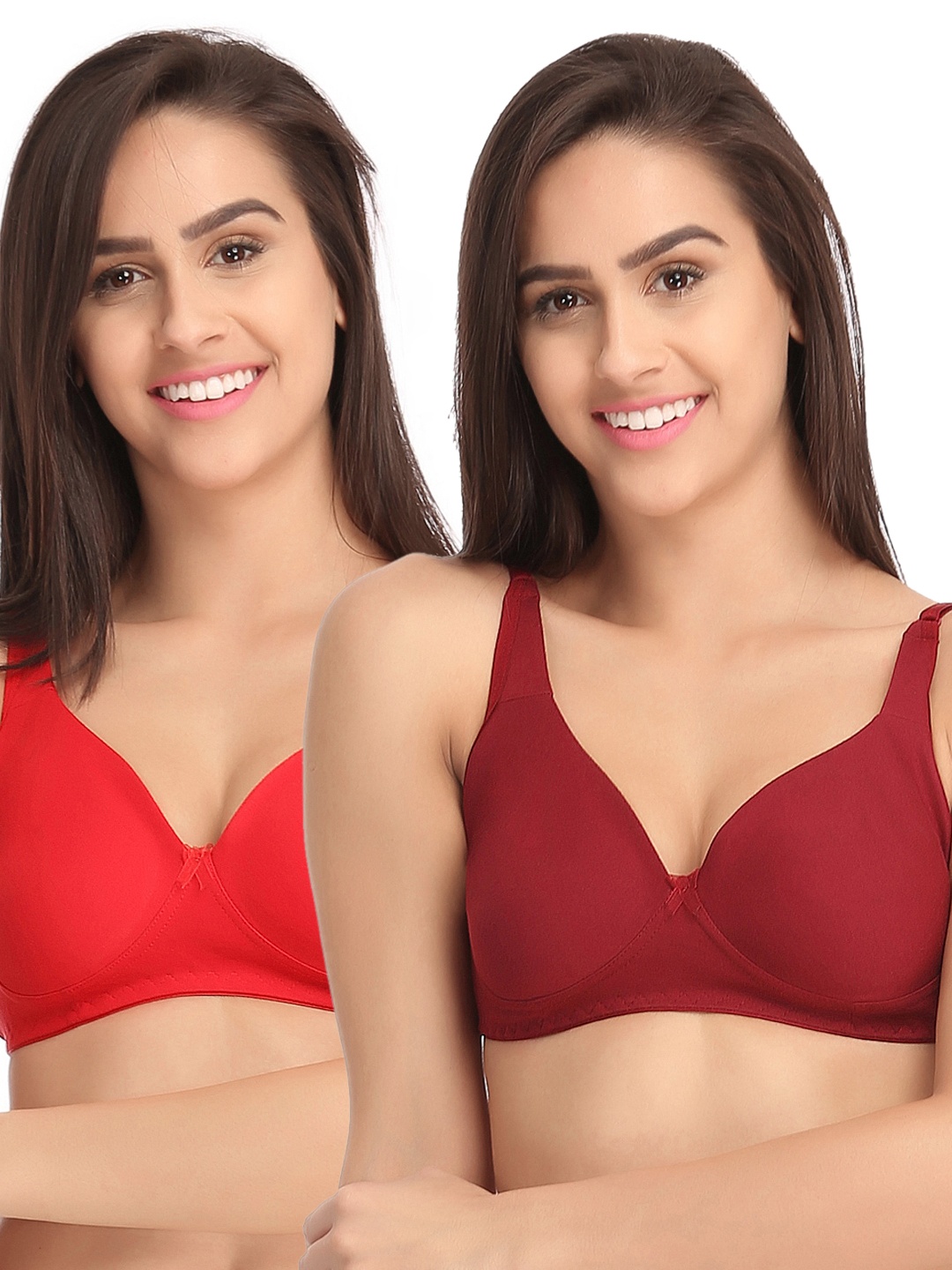 

Clovia Pack of 2 Bras, Red