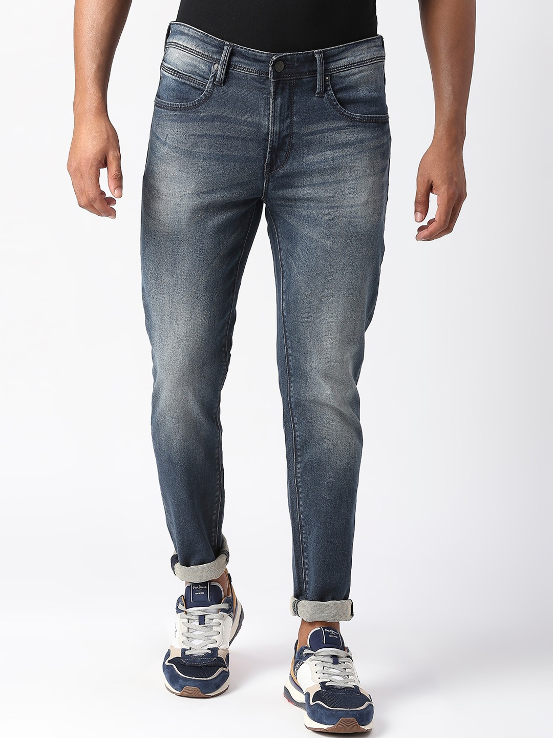 

Pepe Jeans Men Skinny Fit Heavy Fade Jeans, Blue