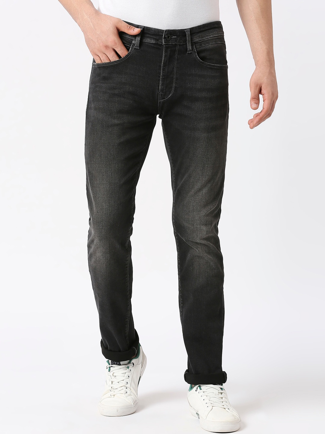 

Pepe Jeans Men Slim Fit Light Fade Jeans, Black