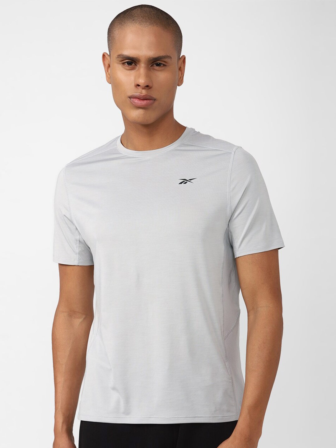 

Reebok Men TS AC Solid Athlete T-Shirt, Grey