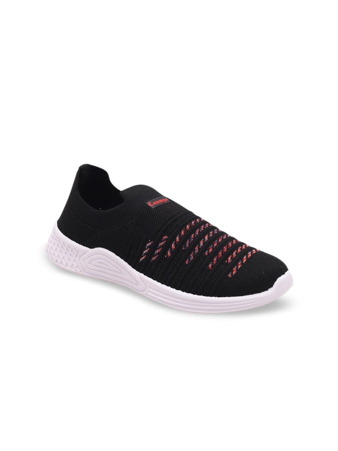 

Champs Women Woven Design Slip-On Sneakers, Black