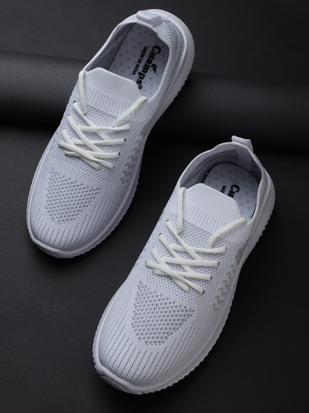 

Champs Men Woven Design Lace-Ups Sneakers, White