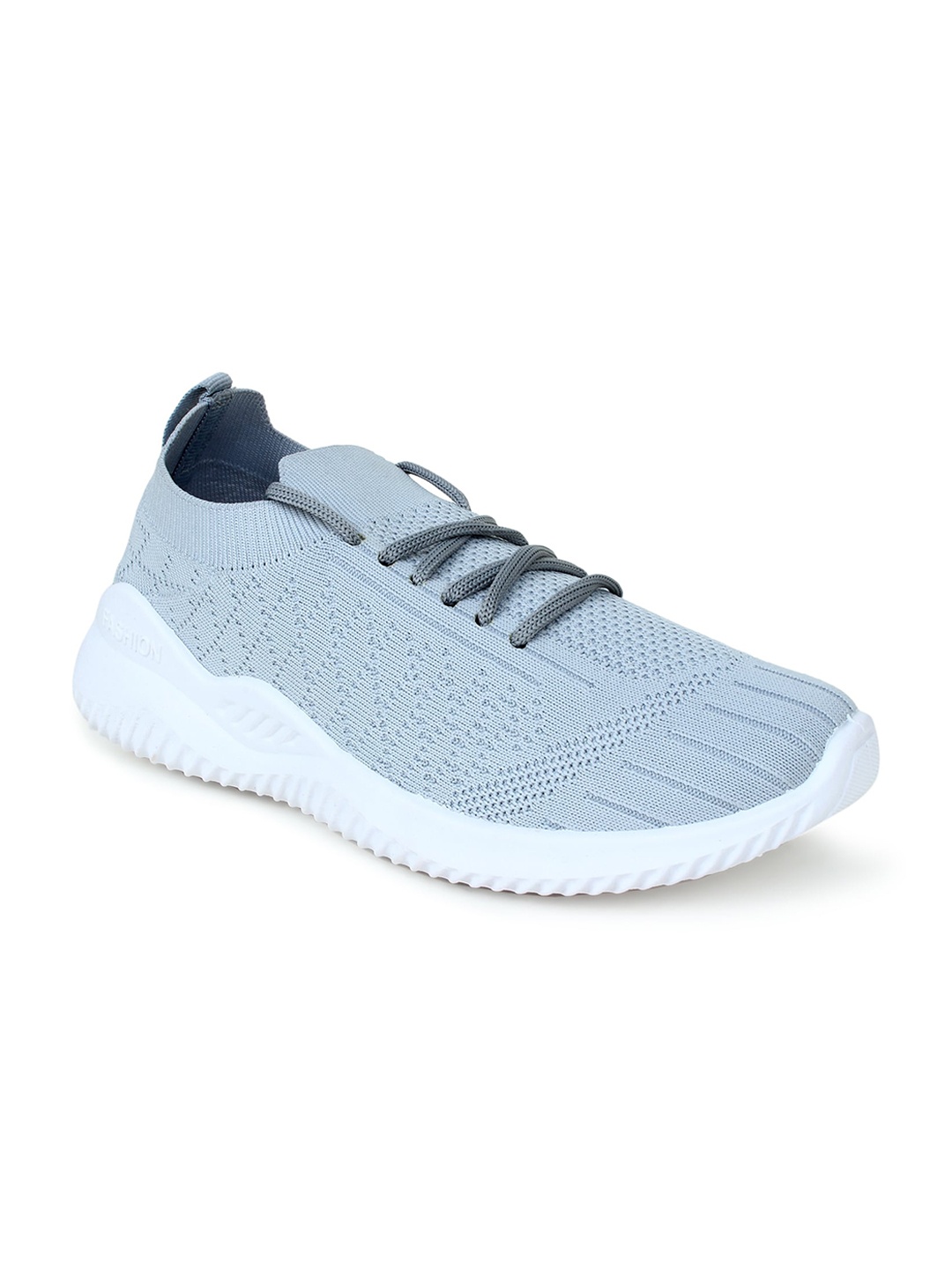

Champs Women Woven Design Lightweight Mesh Contrast Sole Sneakers, Grey