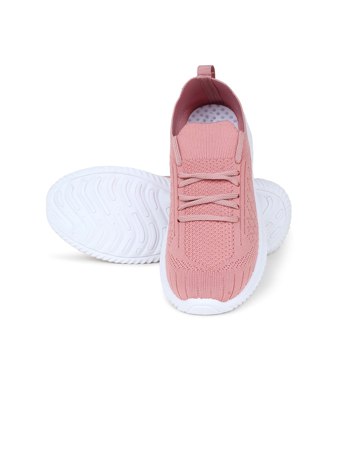 Champs Men Woven Design Lace-Ups Sneakers, Pink