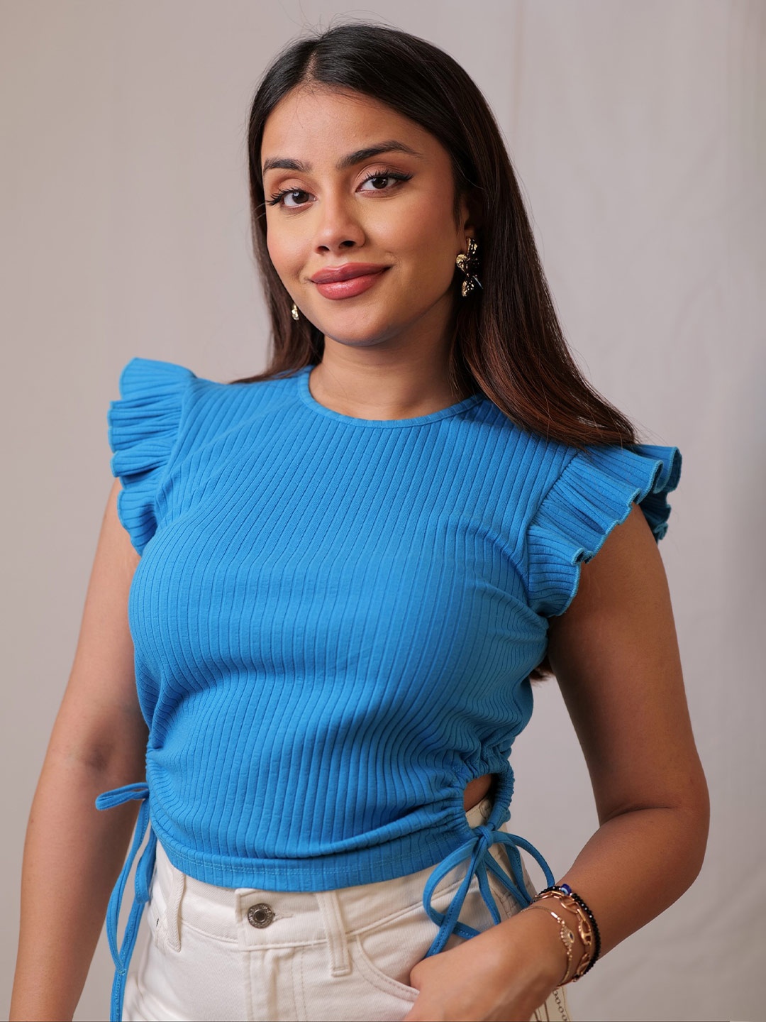 

H&M Rib Top, Blue