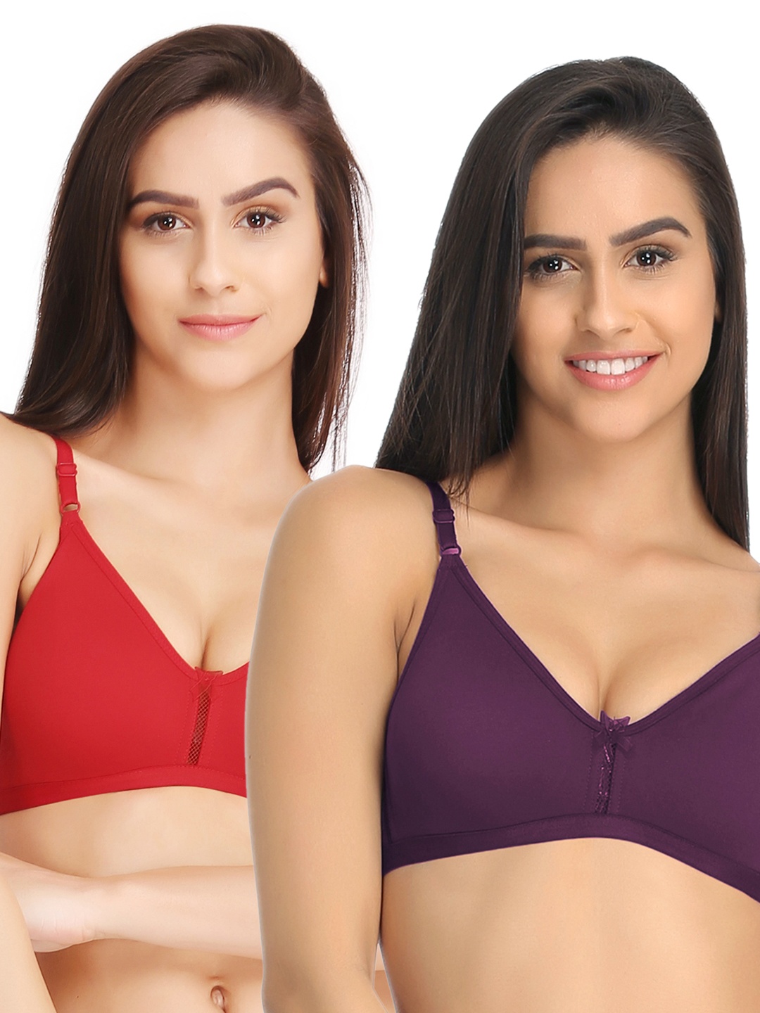 

Clovia Pack of 2 Bras, Red