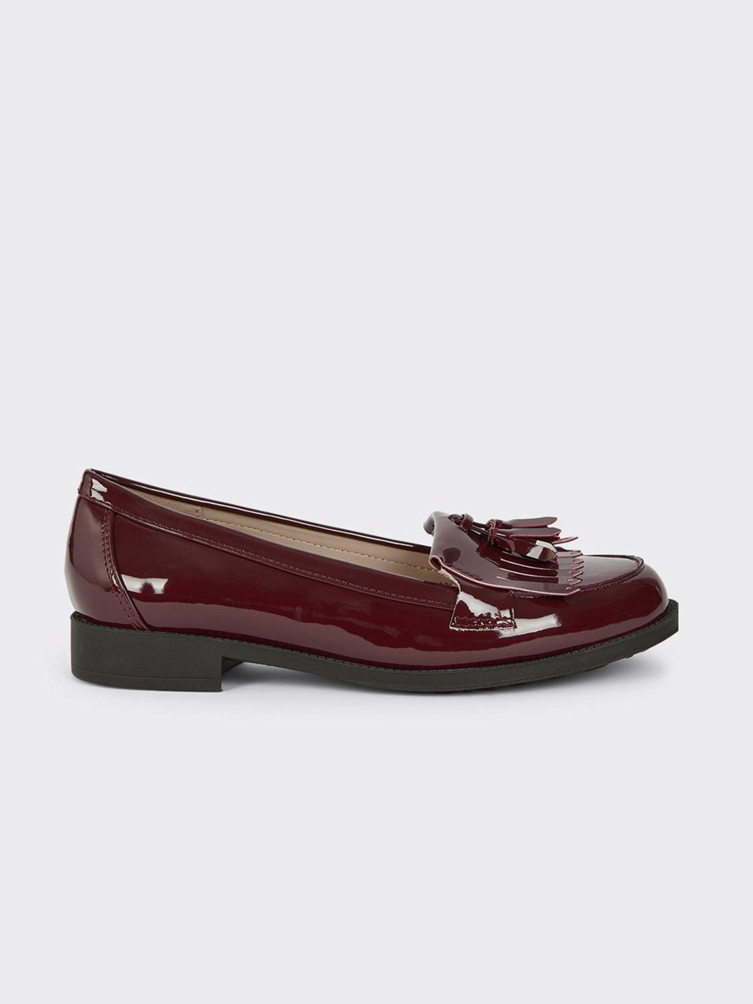 

DOROTHY PERKINS Women Fringe Loafers, Burgundy