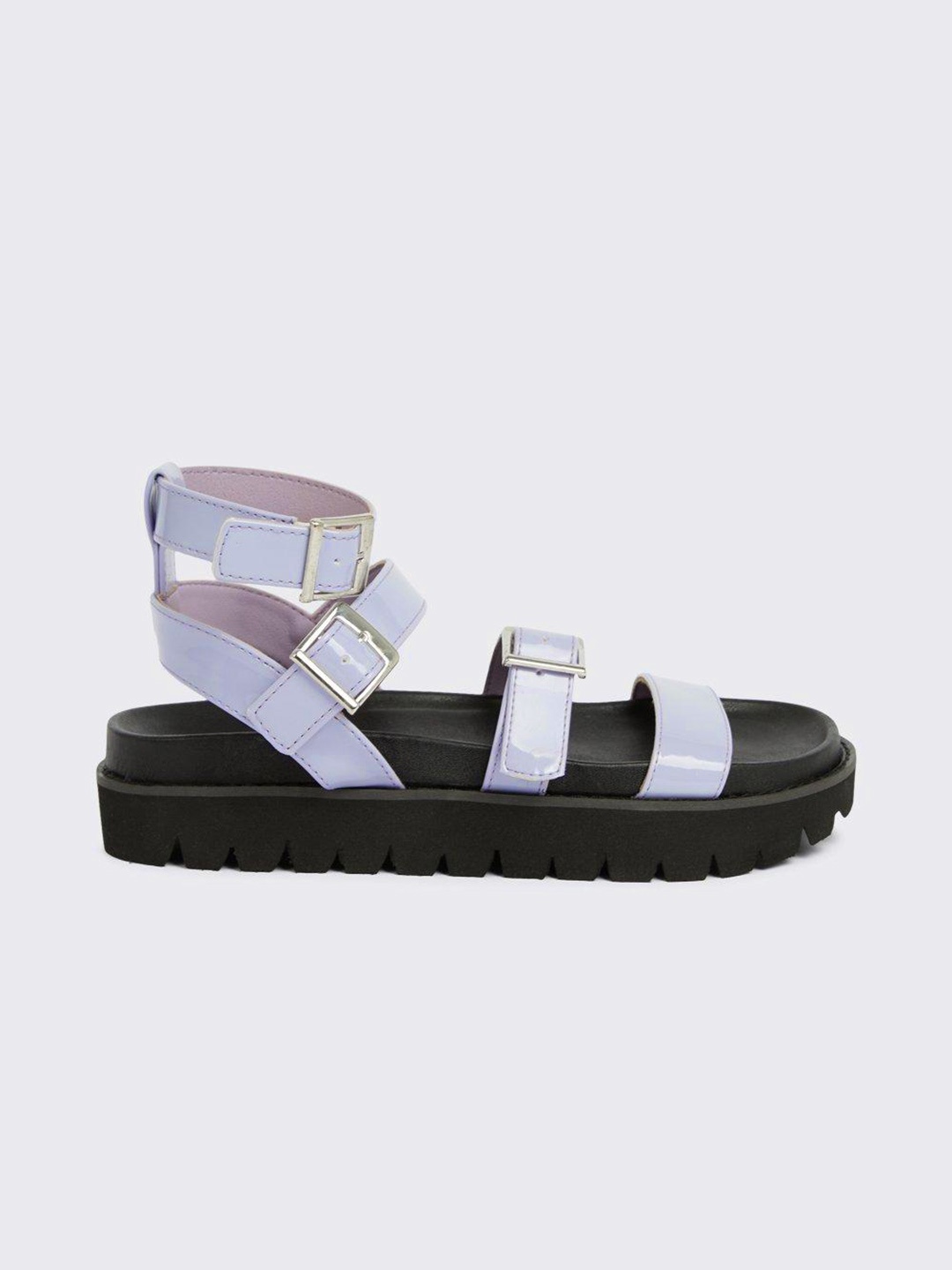

DOROTHY PERKINS Faith Women Mid-Top Gladiators with Buckle Detail, Lavender