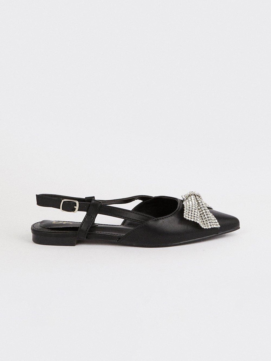 

DOROTHY PERKINS Women Party Flats with Embellished Bow Detail, Black