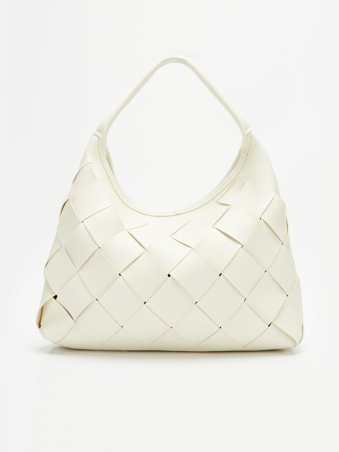 

DOROTHY PERKINS Basket Weave Structured Shoulder Bag, White