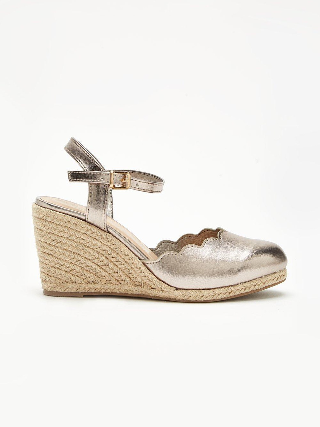 

DOROTHY PERKINS Silver-Toned Wedge Sandals