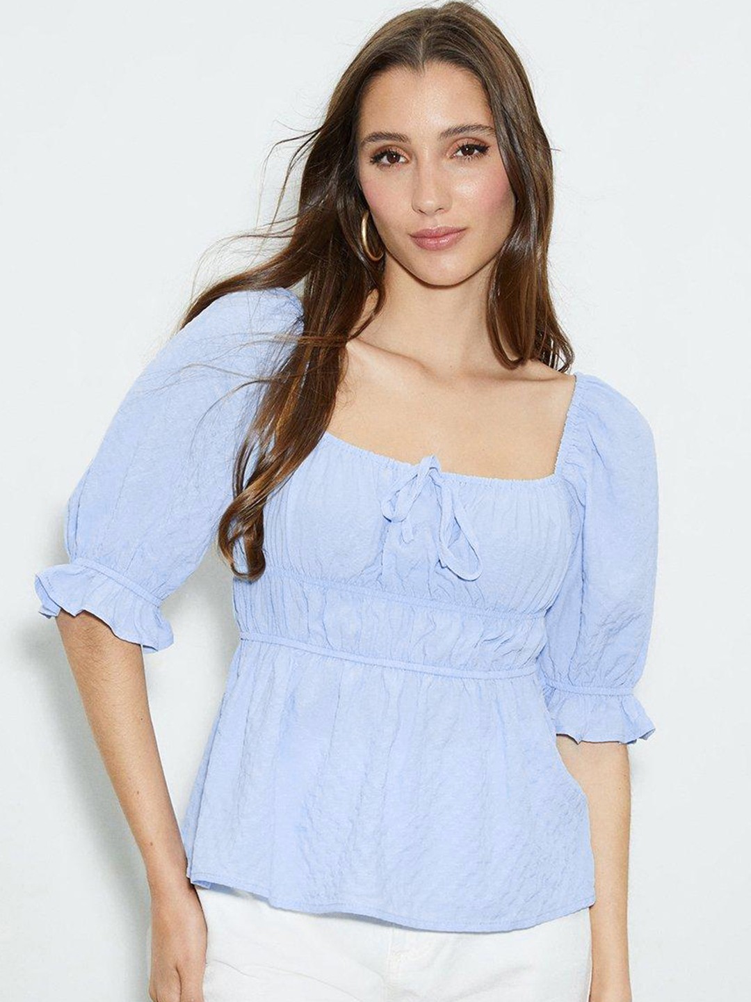 

DOROTHY PERKINS Bell Sleeve Empire Top, Blue