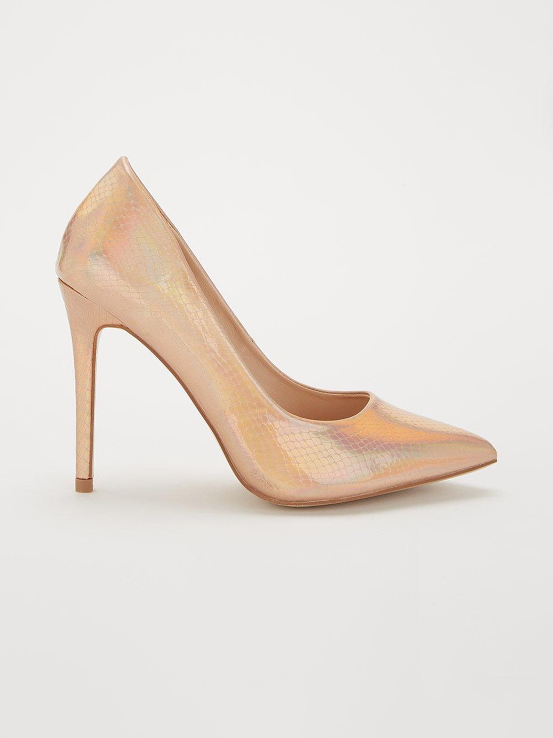 

DOROTHY PERKINS Textured Wide Fit Party Stiletto Pumps, Rose gold