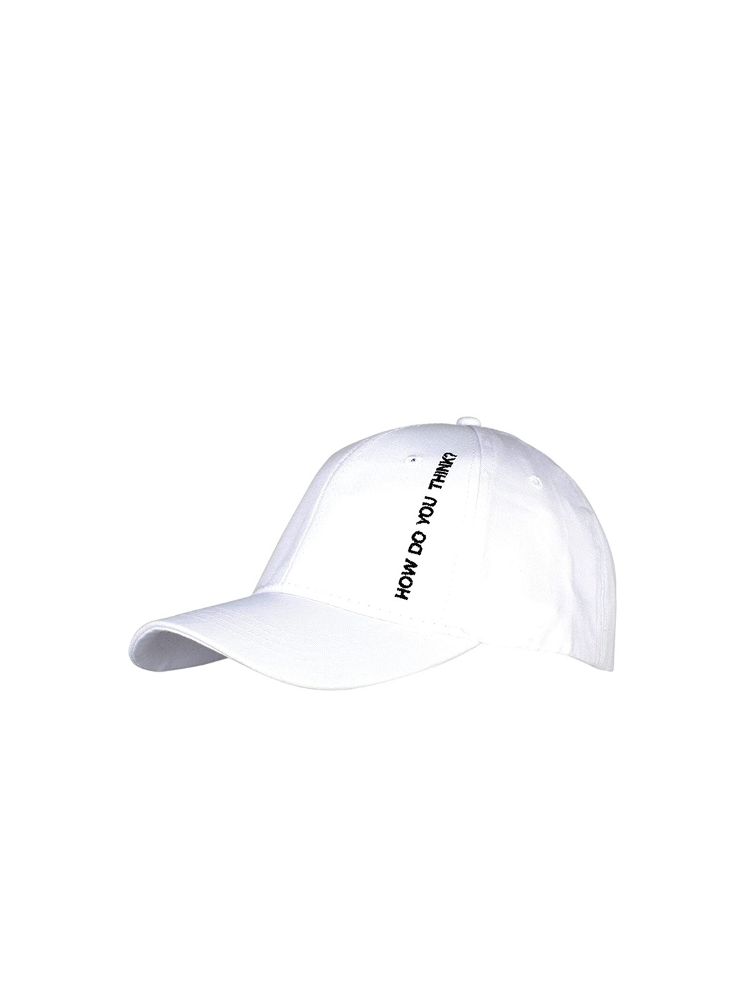 

iSWEVEN Embroidered Cotton Snapback Cap, White