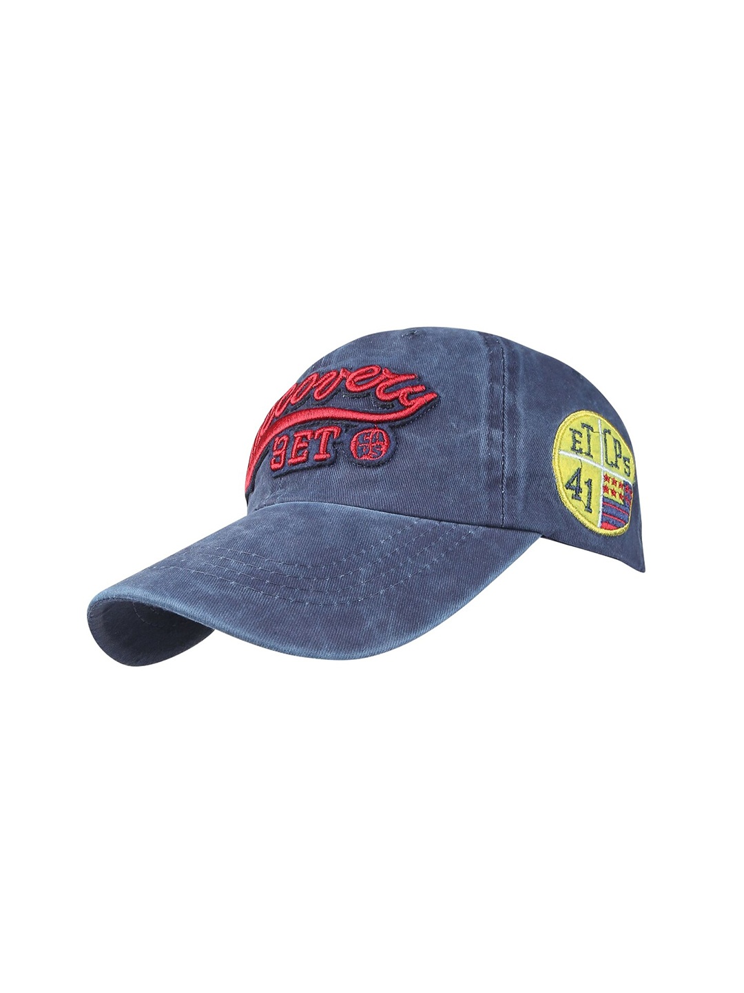 iSWEVEN Embroidered Cotton Snapback Cap, Blue