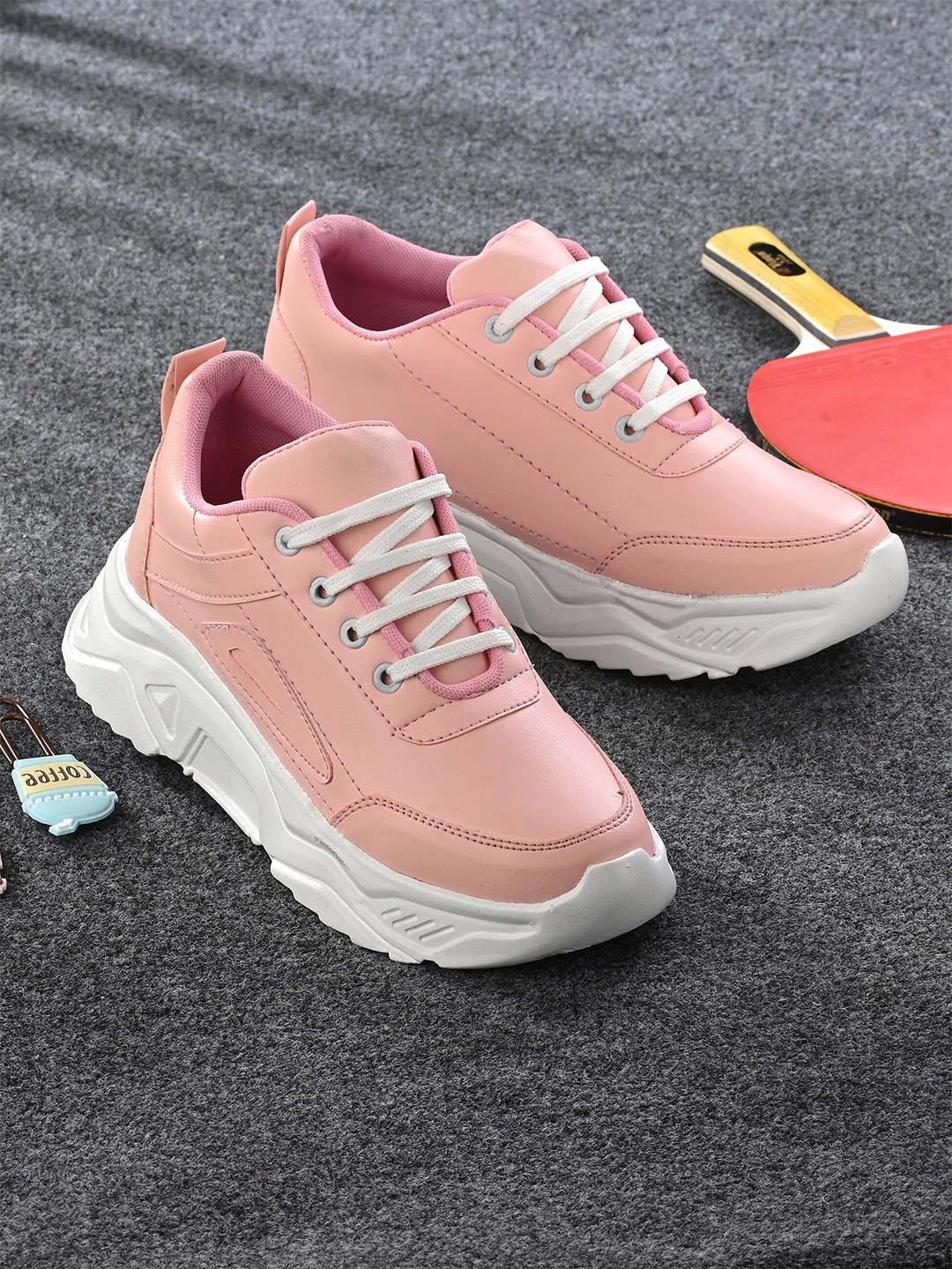 

Roadster Women Peach -Coloured Non-Marking Running Shoes