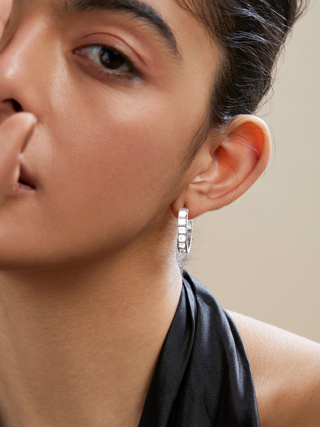 

MINUTIAE Silver-Plated Geometric Drop Earrings