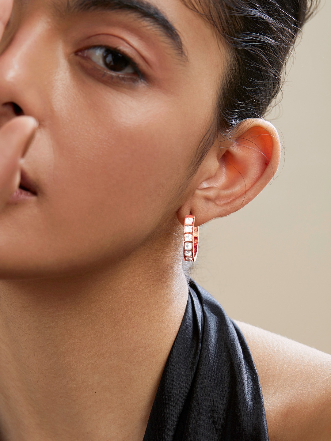 

MINUTIAE Rose Gold-Plated Geometric Drop Earrings