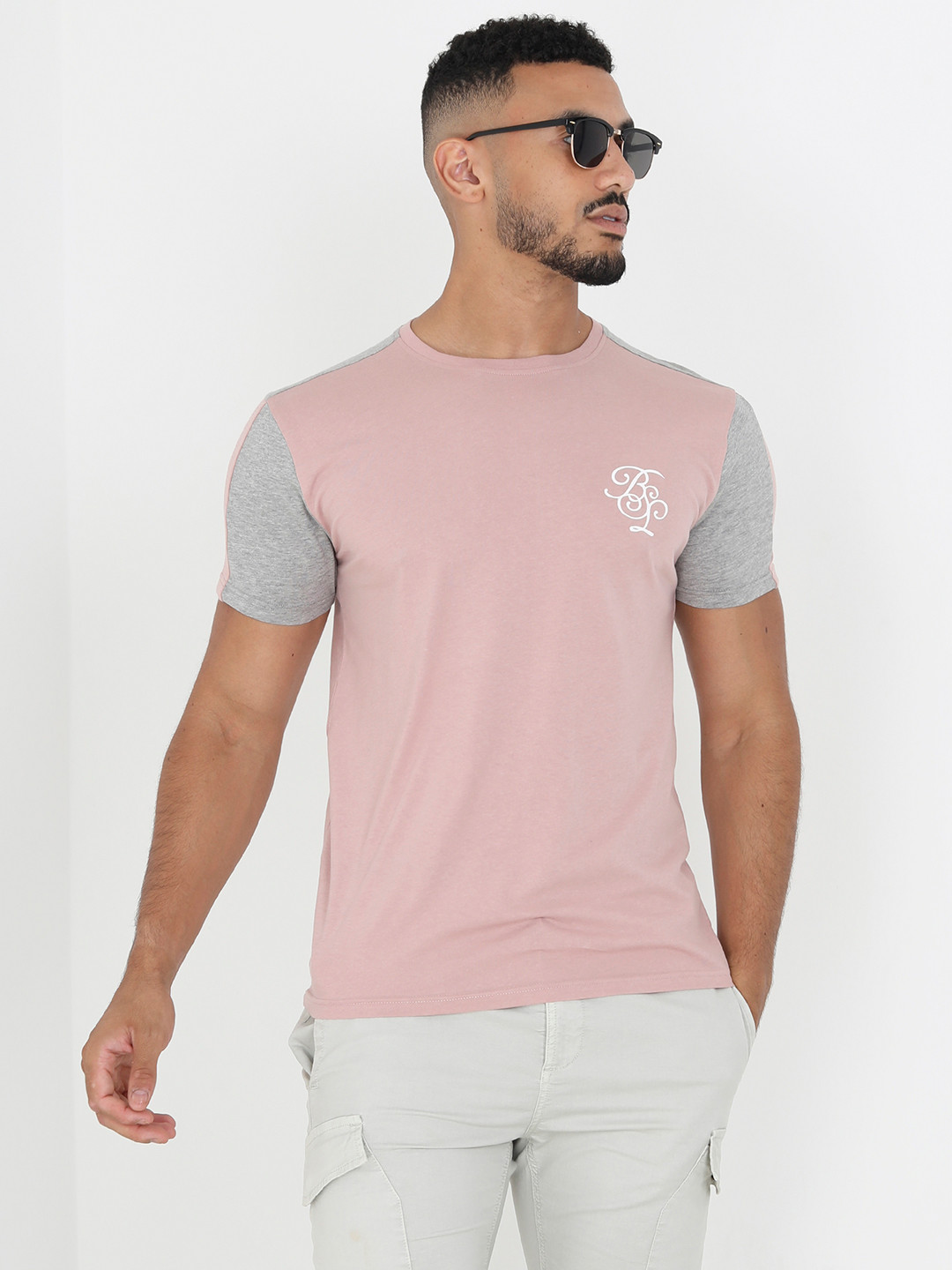 

BRAVE SOUL Pure Cotton T-shirt, Pink