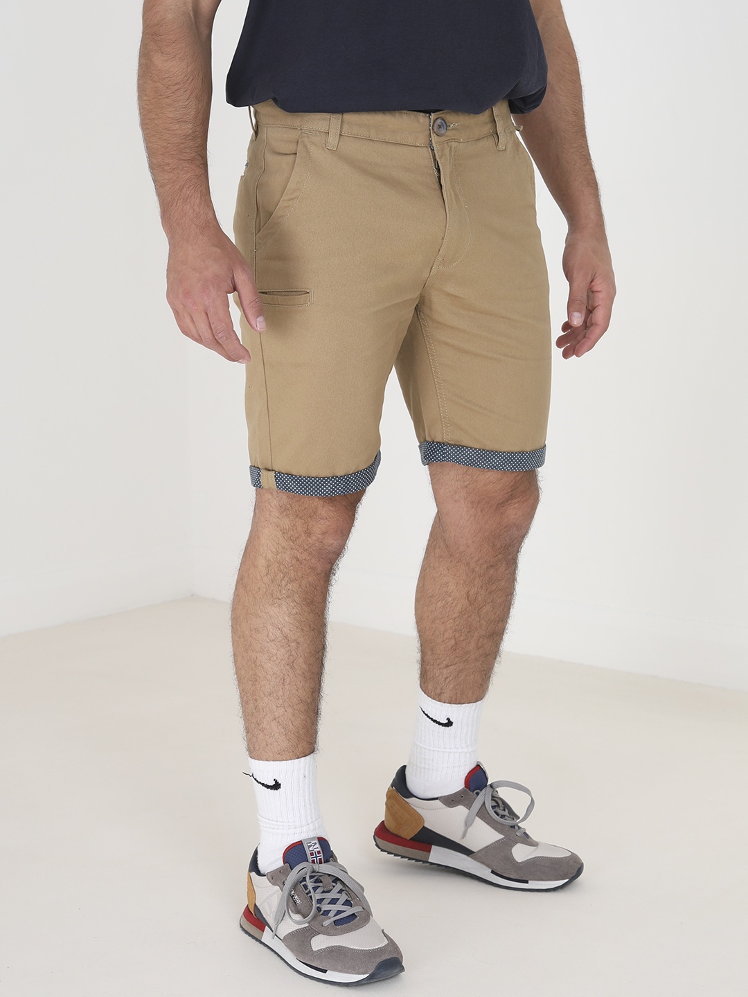

BRAVE SOUL Men Cotton Chino Shorts, Brown