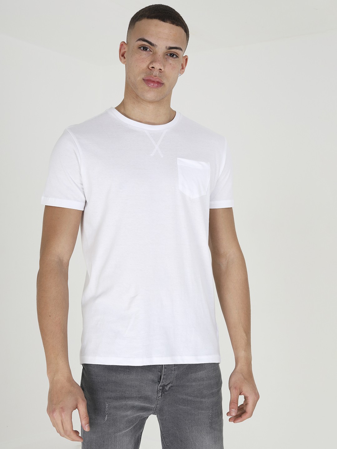 

BRAVE SOUL Pure Cotton T-shirt, White
