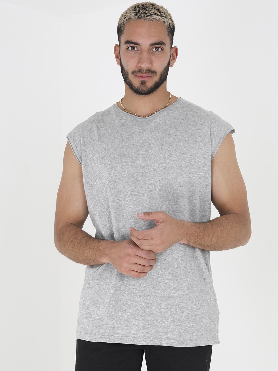 

BRAVE SOUL Short Extended Sleeves Regular T-shirt, Grey