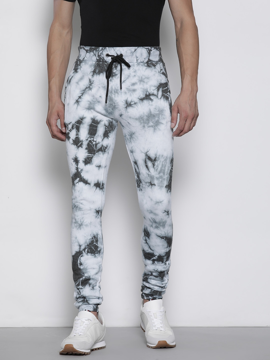 

BRAVE SOUL Tie and Dye Slim Fit Joggers, Black