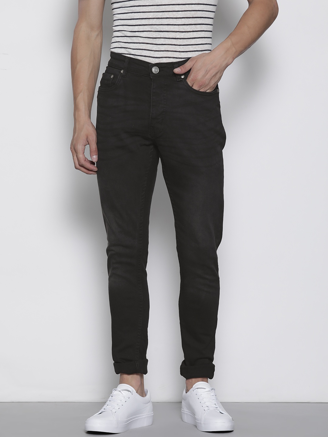 

BRAVE SOUL Men Skinny Fit Stretchable Jeans, Black