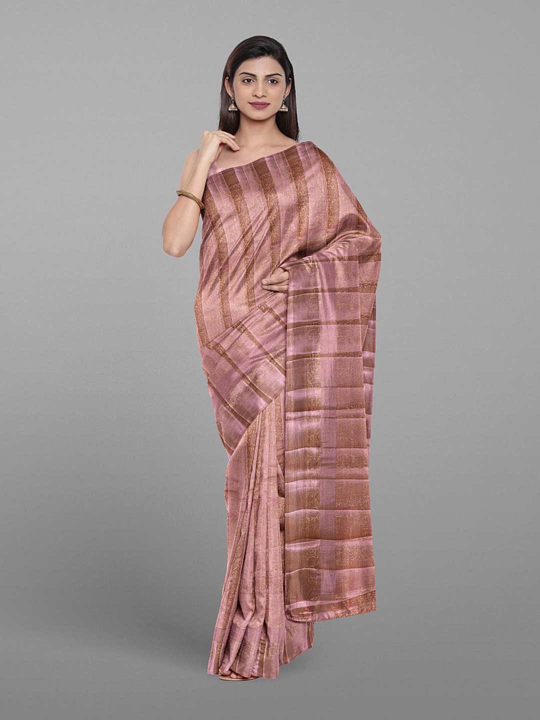 

Kalamandir Floral Woven Design Zari Pashmina Saree, Yellow