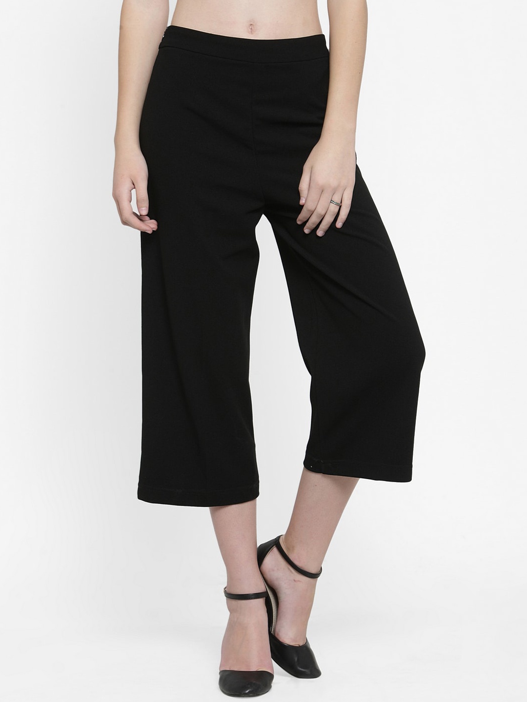 

DUDITI Women Original Acrylic Culottes Trousers, Black
