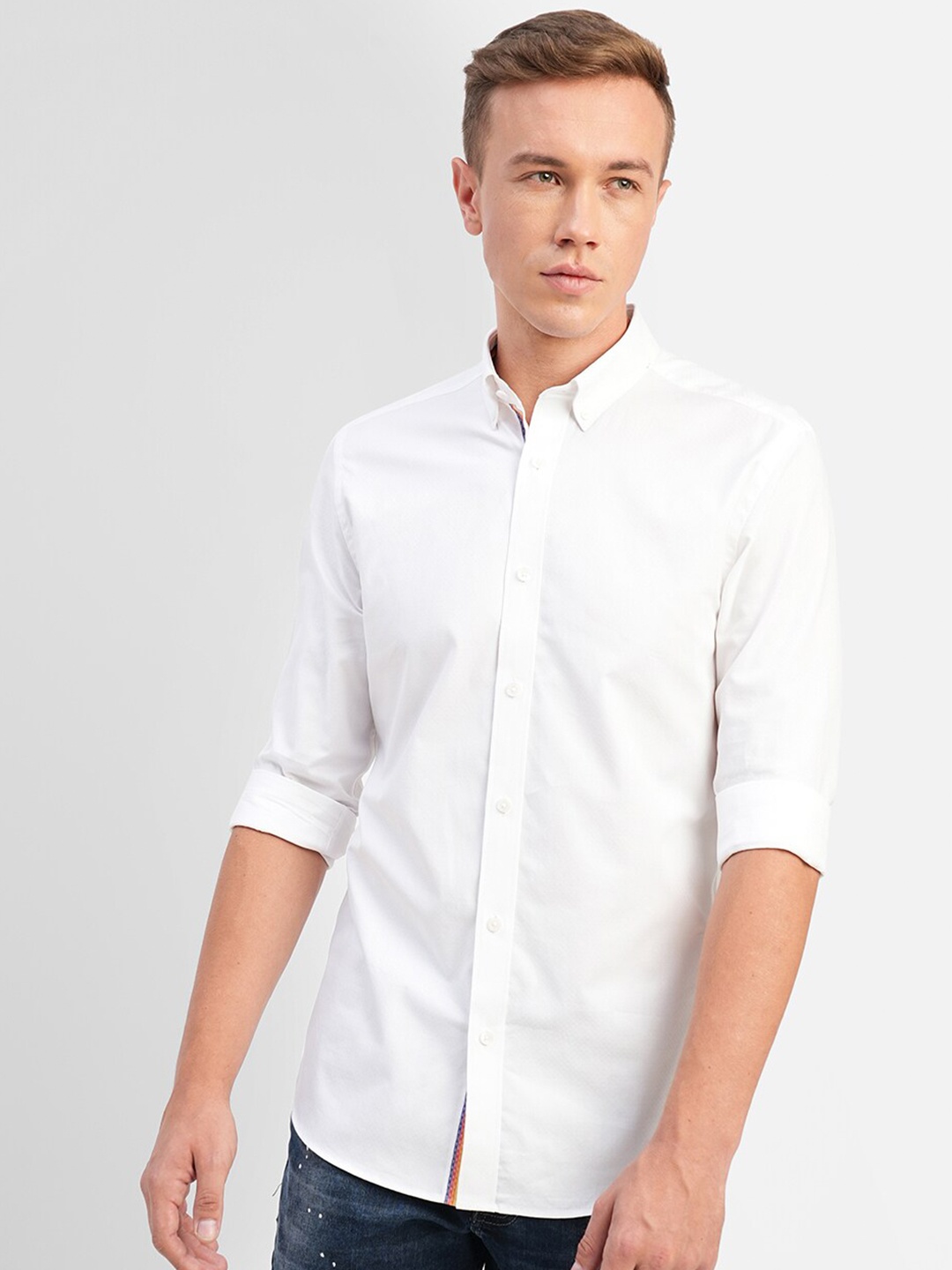

Jack & Jones Slim Fit Cotton Casual Shirt, White