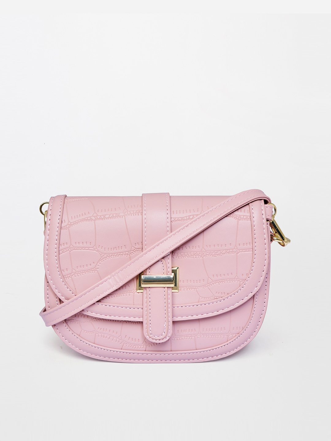 

AND Textured Structured Sling Bag, Pink