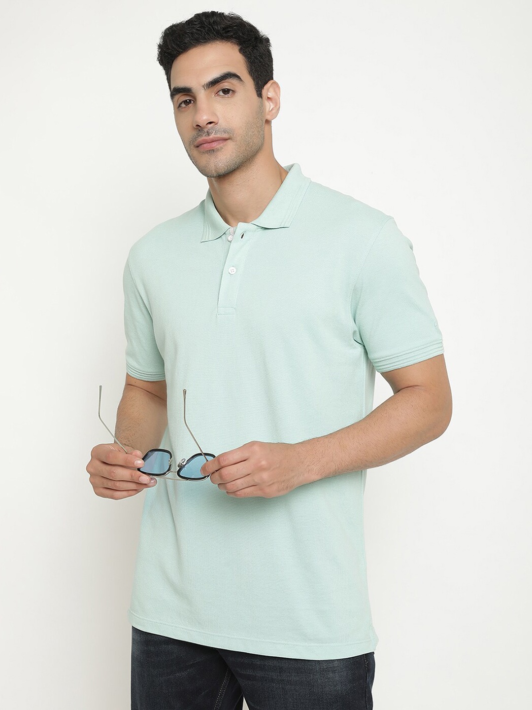 

Octave Polo Collar Casual Cotton T-shirt, Blue