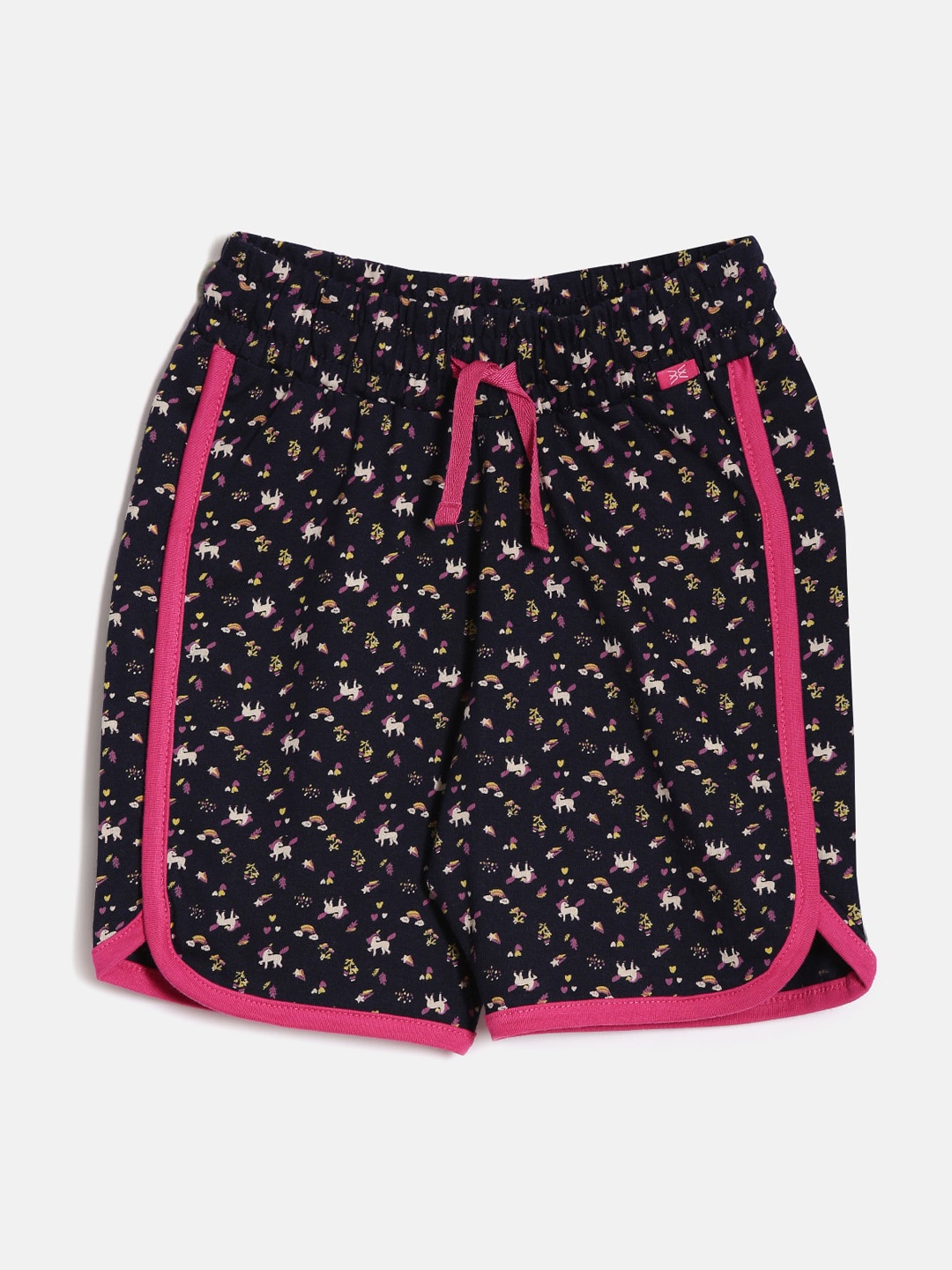 

DIXCY SCOTT Slimz Girls Conversational Printed Outdoor Shorts, Navy blue