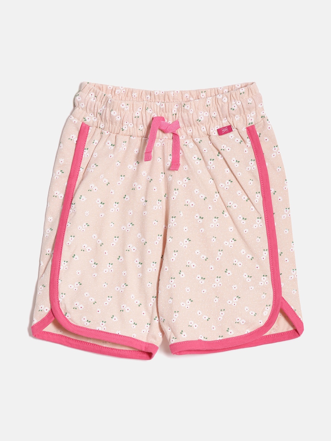 

DIXCY SCOTT Slimz Girls Printed Outdoor Mid-Rise Cotton Shorts, Pink