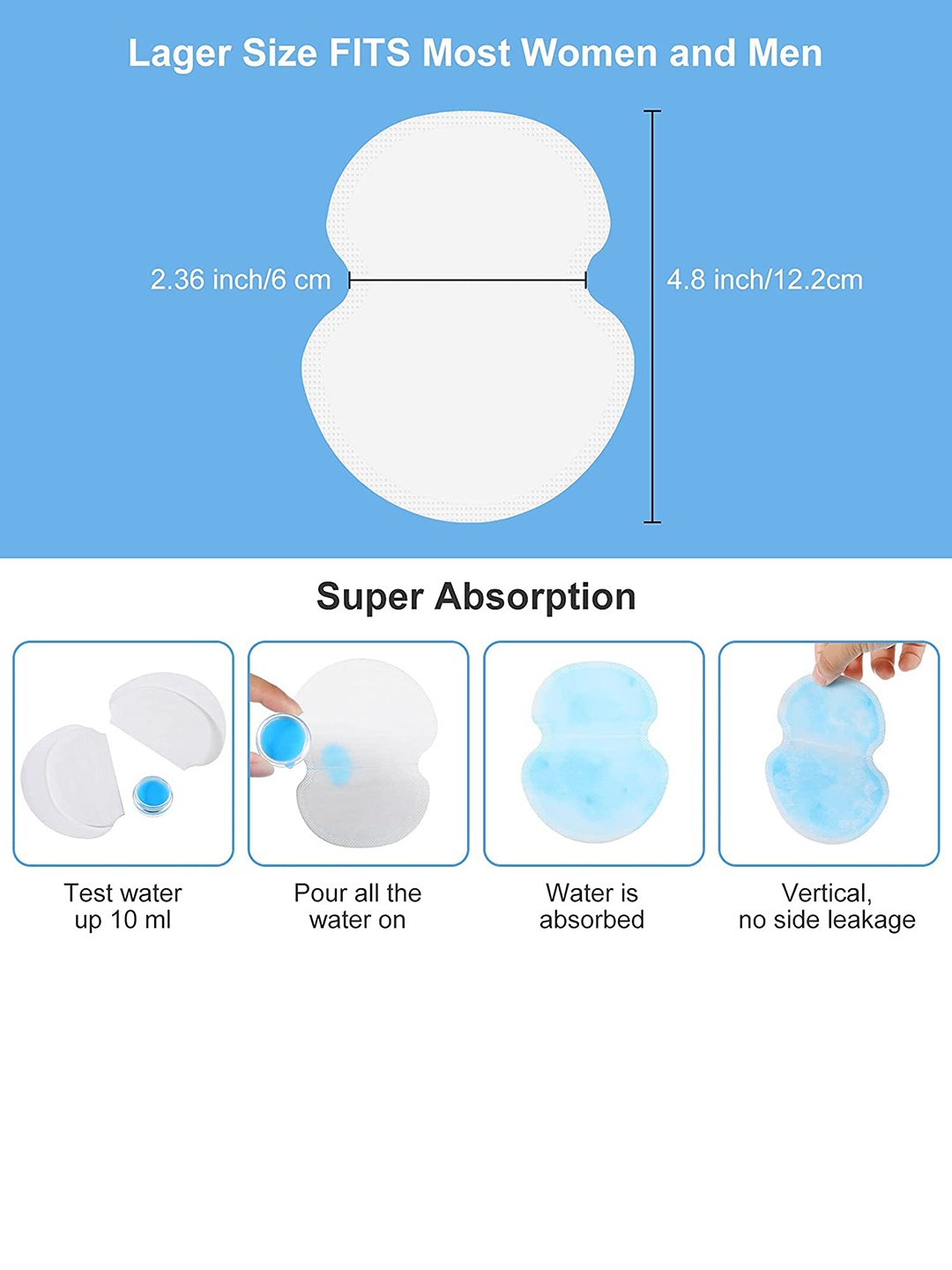 

Hill Islands Women Set Of 10 Sleek Sweat Pads, White