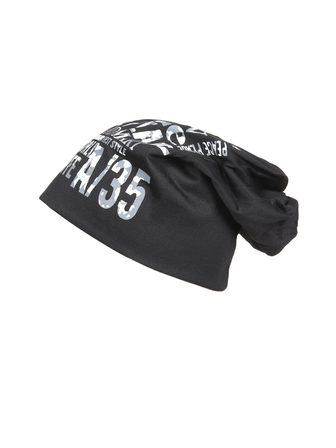 

iSWEVEN Printed Slouchy Skull Hat Beanie Cap, Black