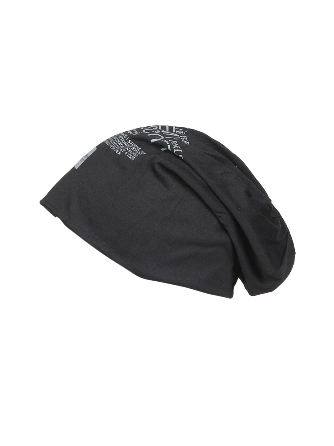 

iSWEVEN Printed Cotton Beanie, Black