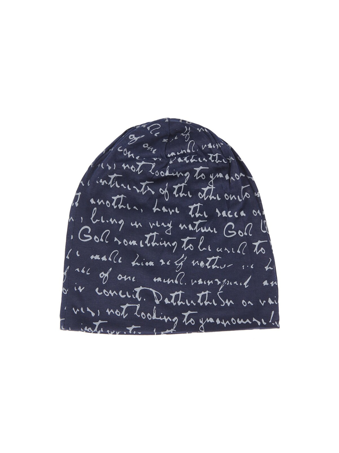 

iSWEVEN Printed Cotton Slouchy Skull Hat Beanie Cap, Blue