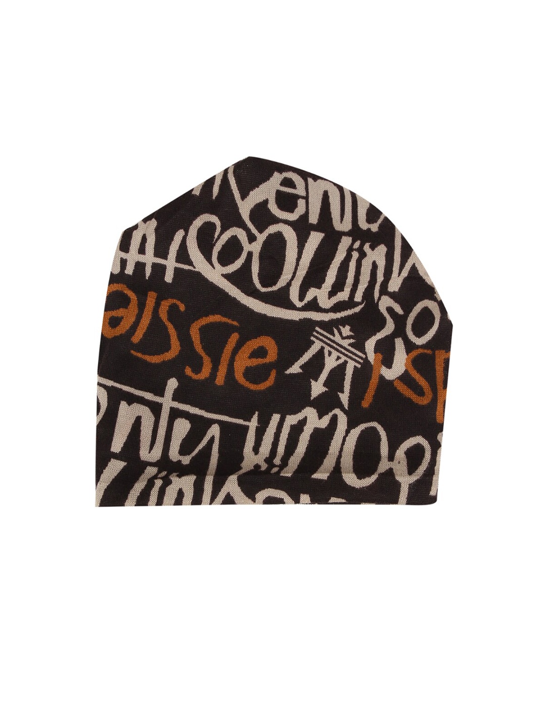 iSWEVEN Printed Slouchy Skull Hat Beanie Cap, Black