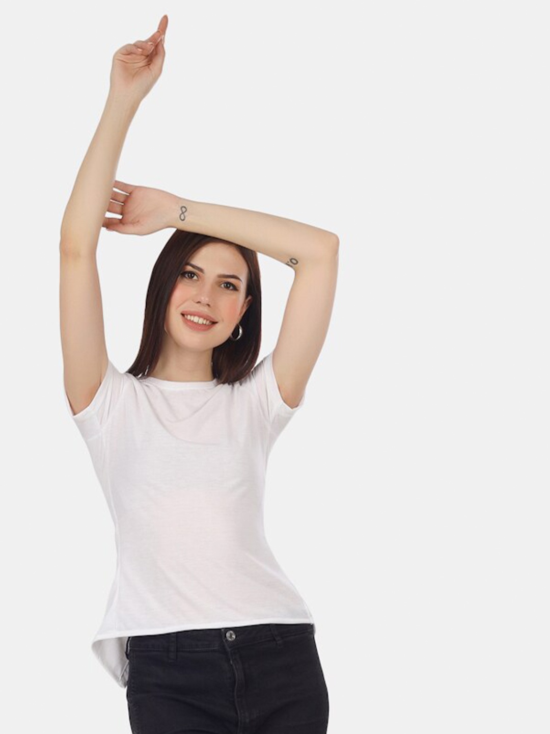 

HILL STREET Back Styled Pure Cotton Top, White