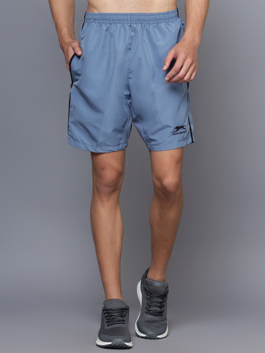 

Shiv Naresh Men Running Rapid-Dry Sports Shorts, Grey